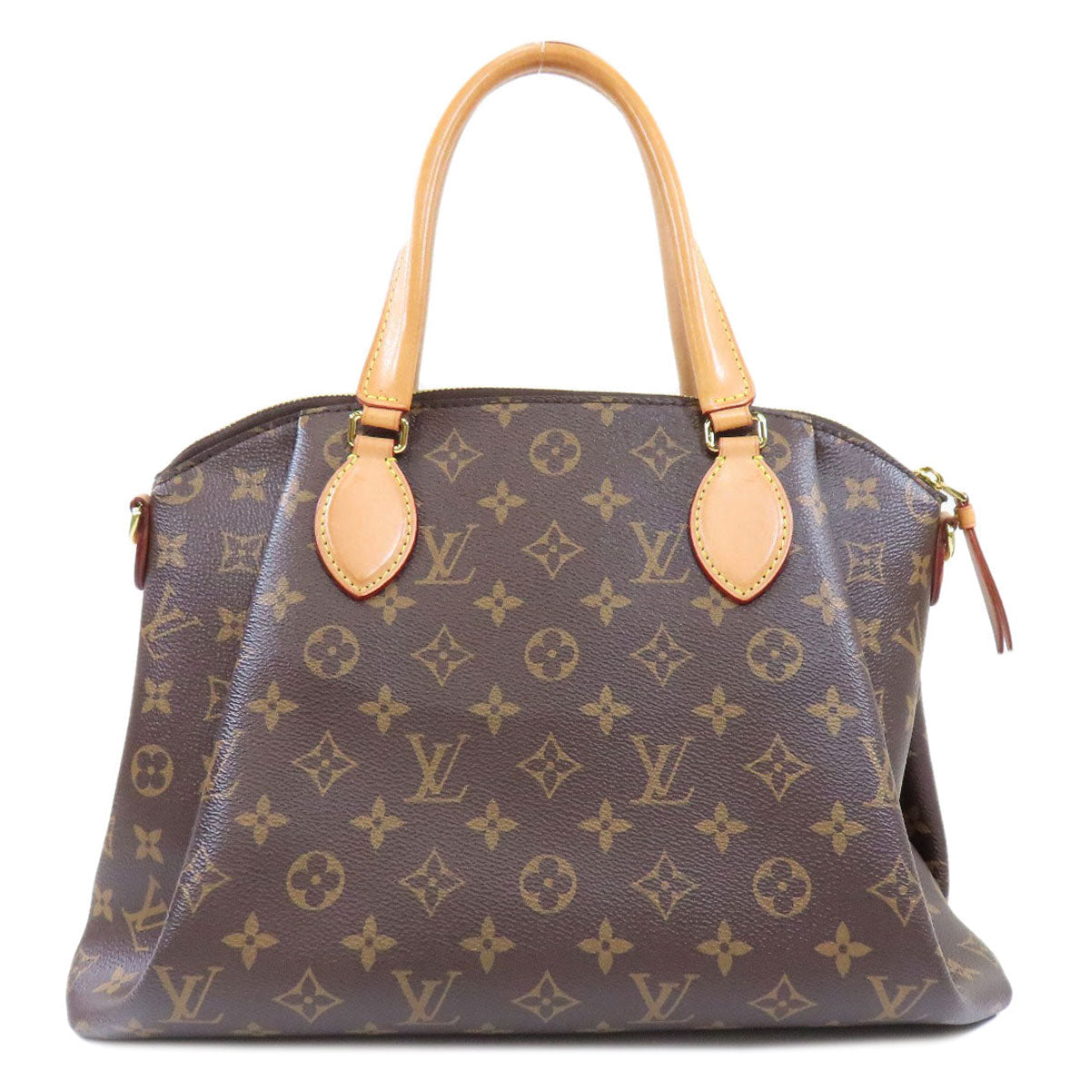 LOUIS VUITTON Handbag Monogram canvas Brown Rivory MM Monog Lamb Women