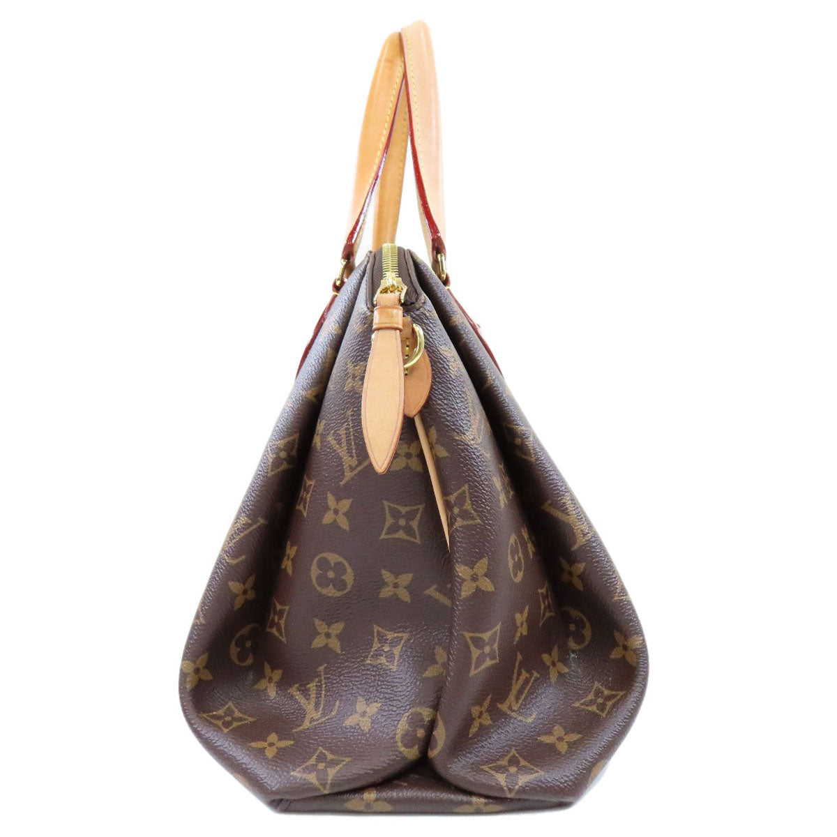LOUIS VUITTON Handbag Monogram canvas Brown Rivory MM Monog Lamb Women