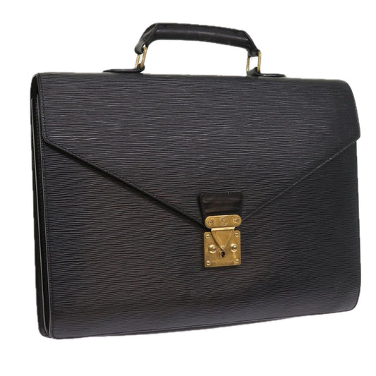 LOUIS VUITTON Epi Serviette Ambassador Business Bag Black M54412 LV Auth 55373