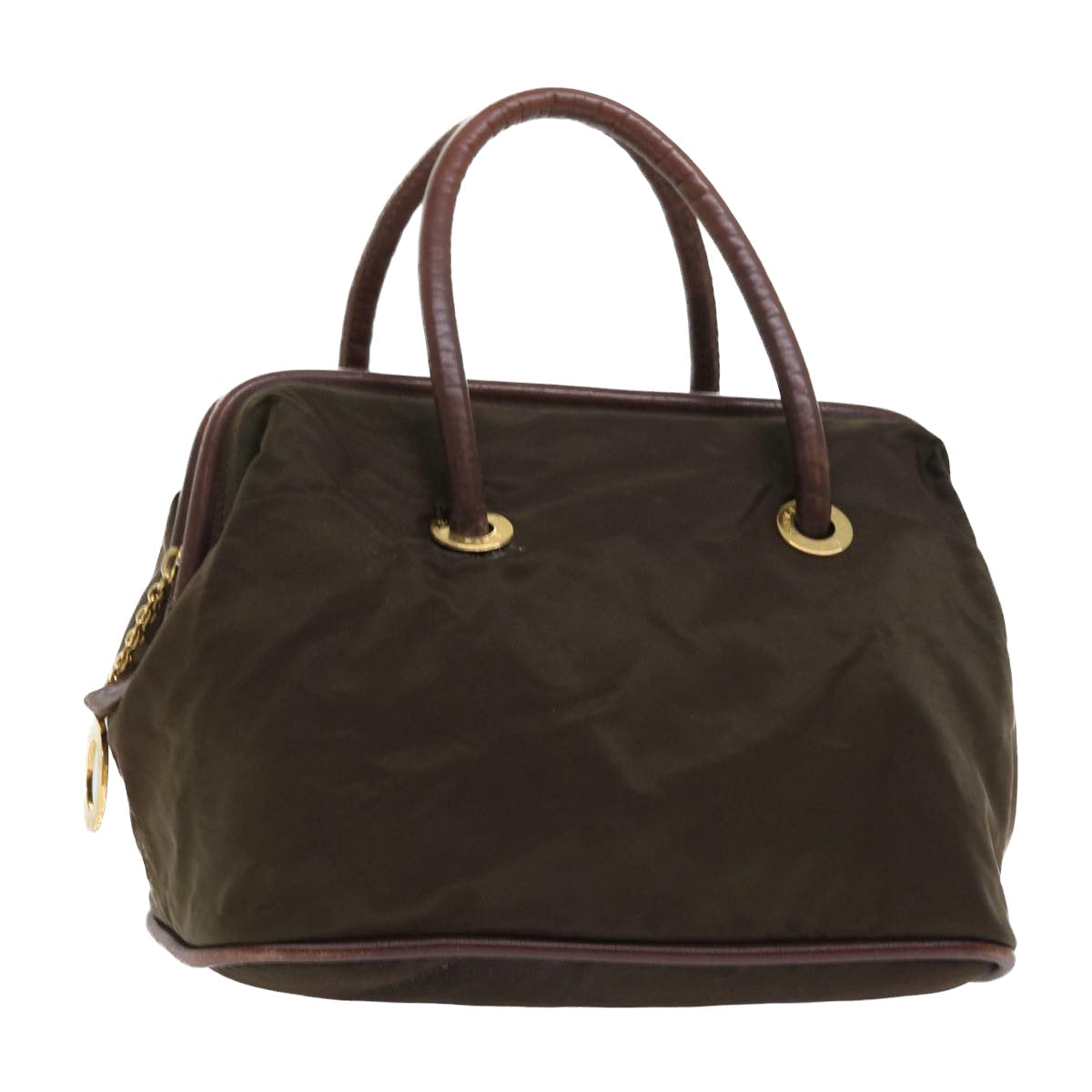 Luxury CELINE Hand Bag Nylon Khaki 55453