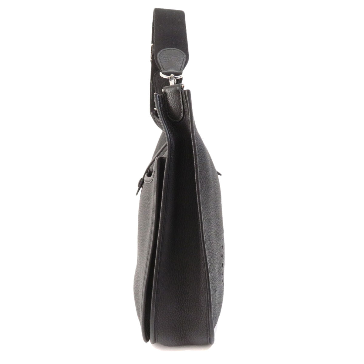 HERMES Shoulder Bag Togo black Evelyn 3 Black SilverMetal Women