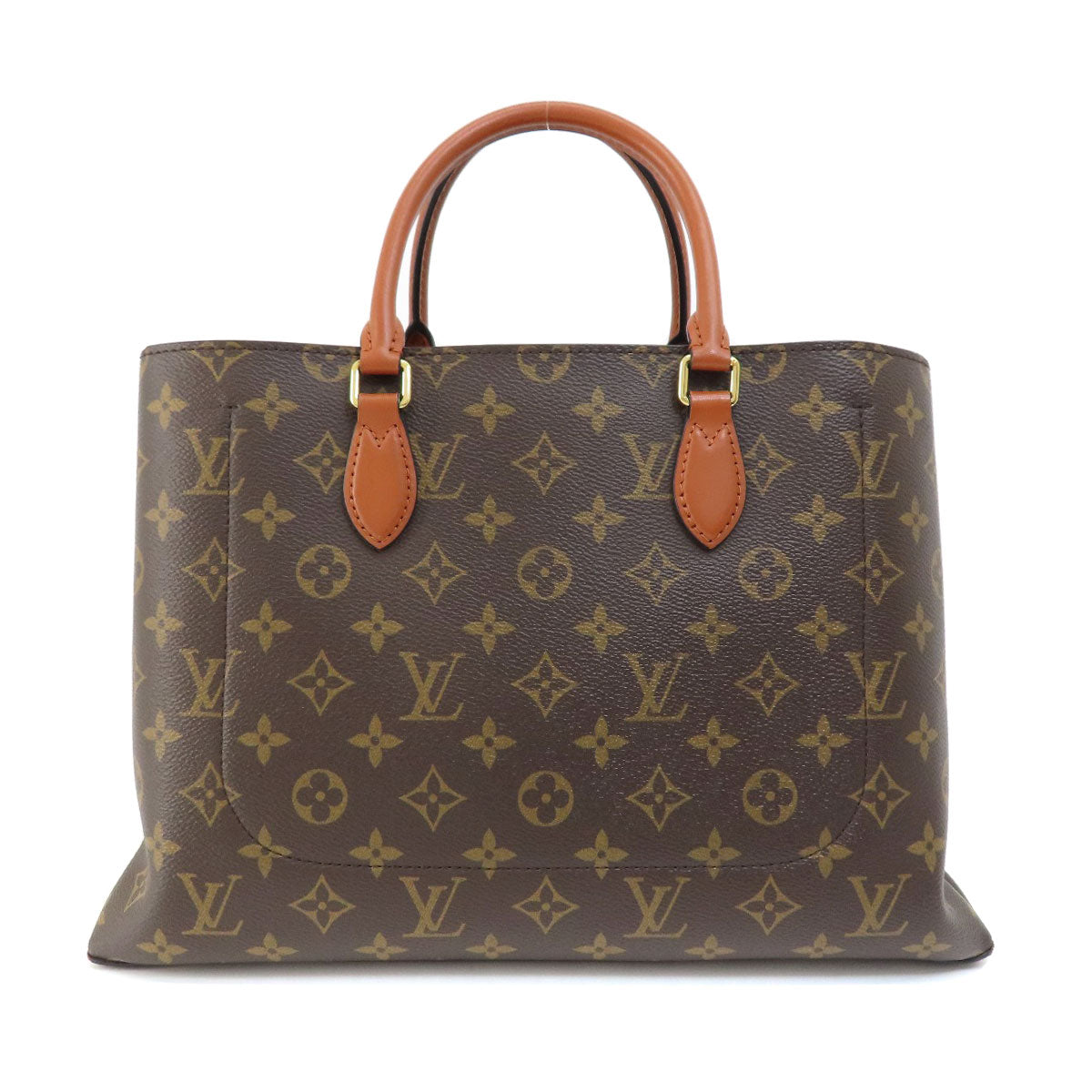 LOUIS VUITTON Handbag Monogram canvas Brown Flower Tote Monogram