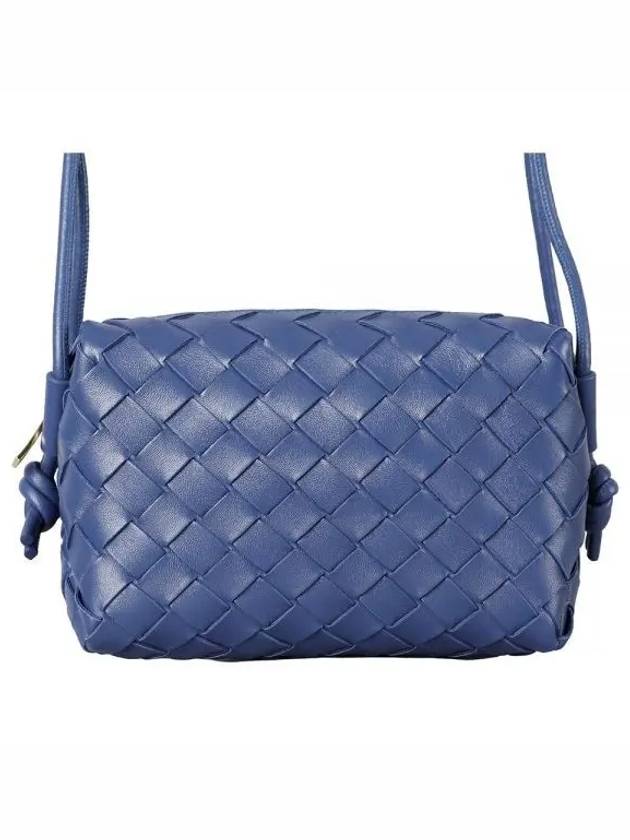 Luxury Bottega Veneta Loop Camera Mini Cross Bag Navy