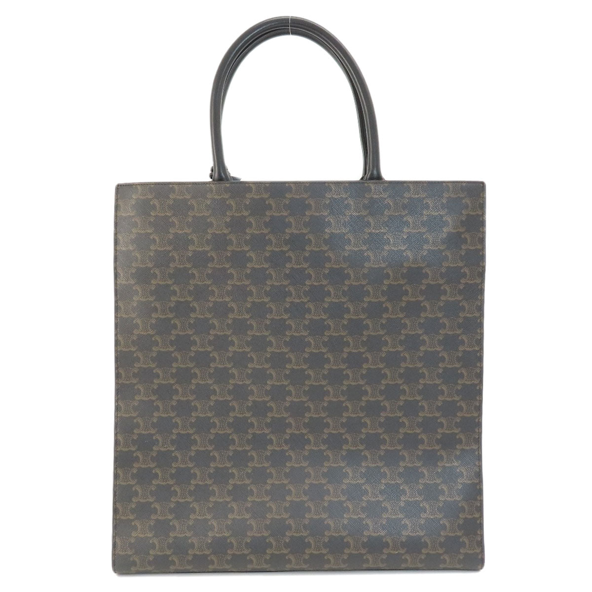 CELINE Tote Bag PVC Brown Bar Tikal Hippo Triomphe Women