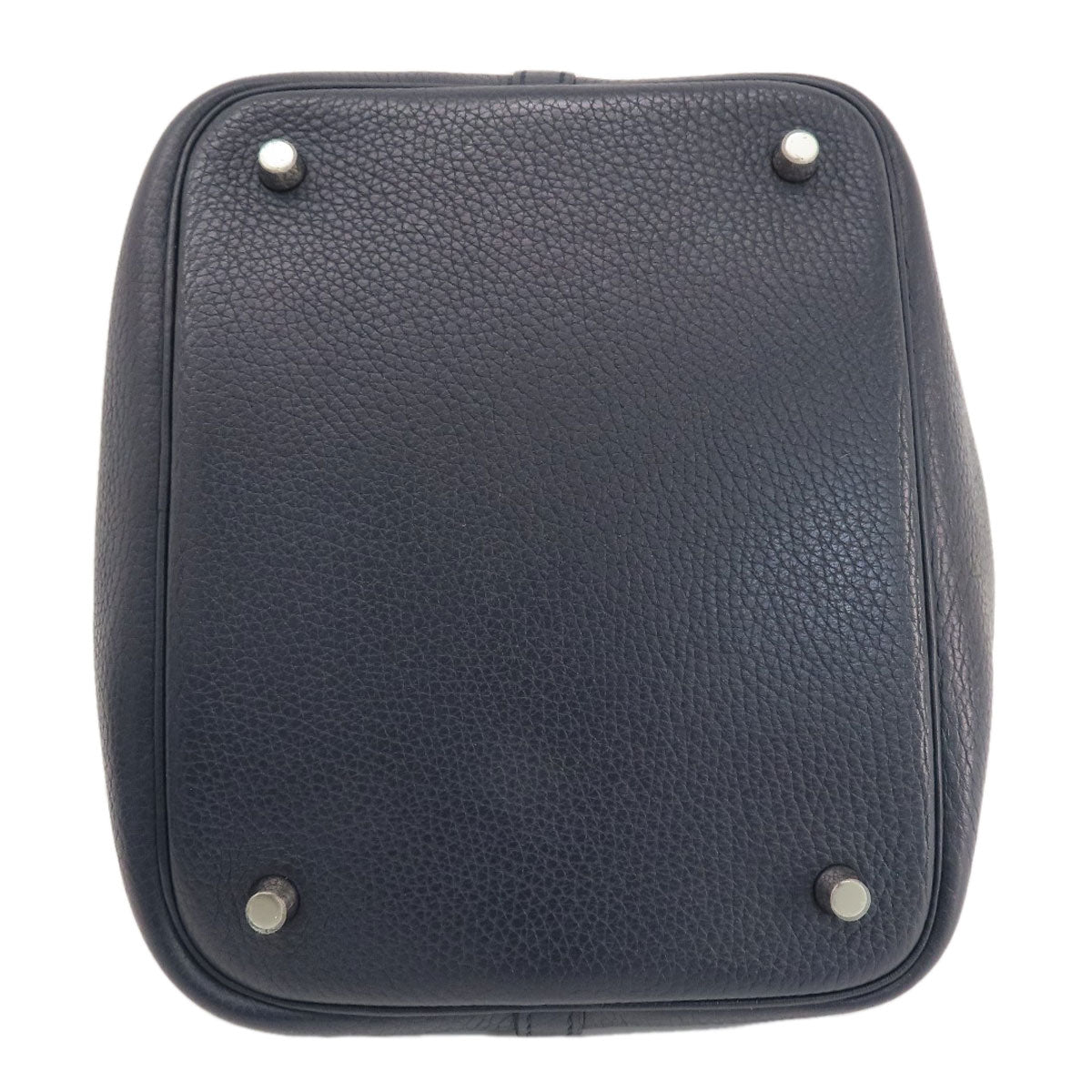 HERMES Handbag Taurillon Clemence blue Picotin Lock Eclat MM Blue Nuit Rose Purple SilverMetal Women