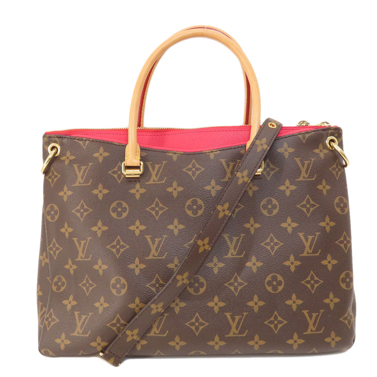 LOUIS VUITTON Tote Bag Monogram canvas Brown Pallas Monog Lamb