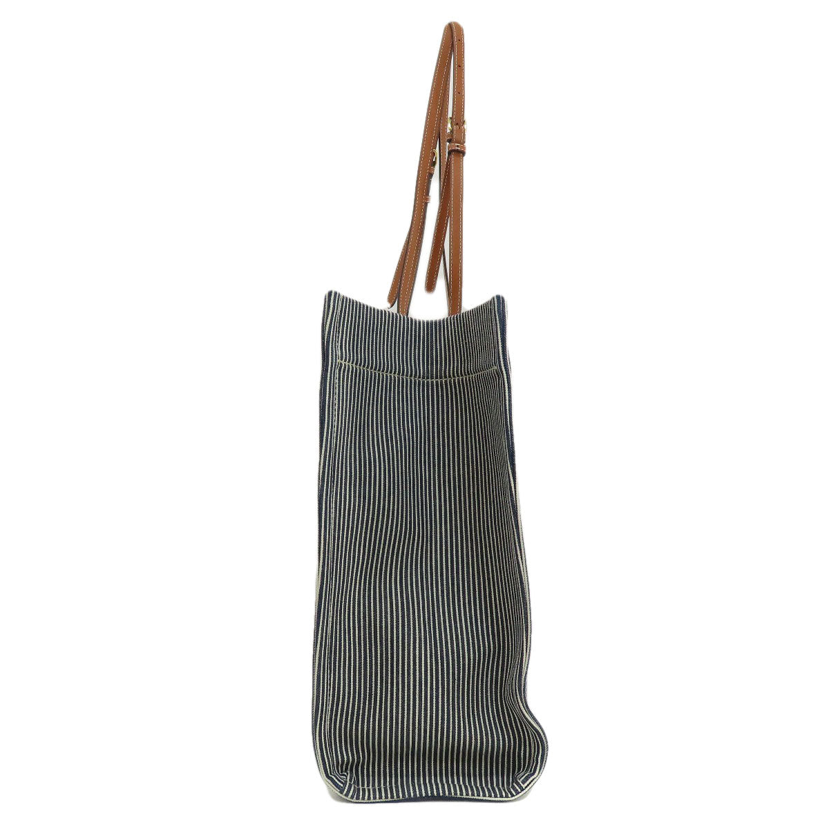 CELINE Shoulder Bag canvas blue Square Hippo Stripe Women