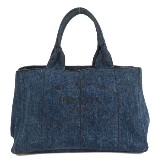 PRADA Tote Bag B1877B denim blue Canapa