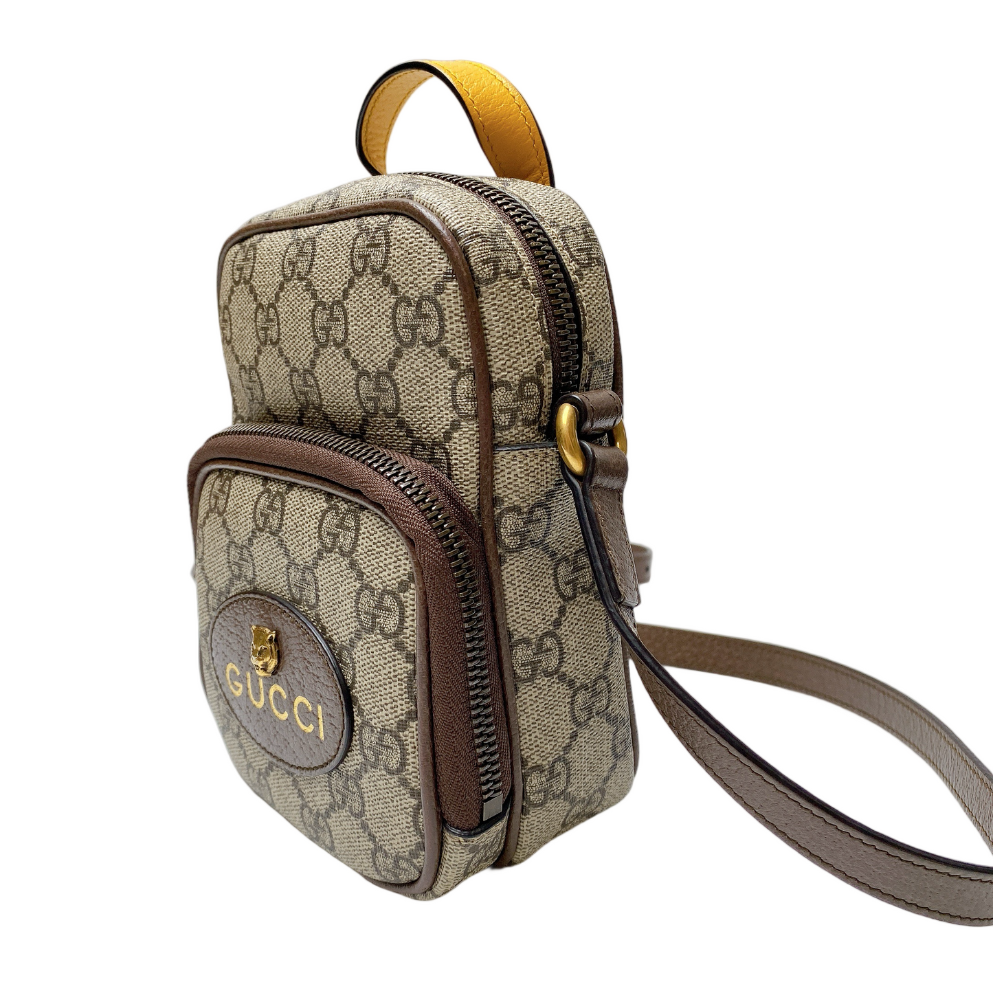 Gucci Lou Leather Canvas Handbag