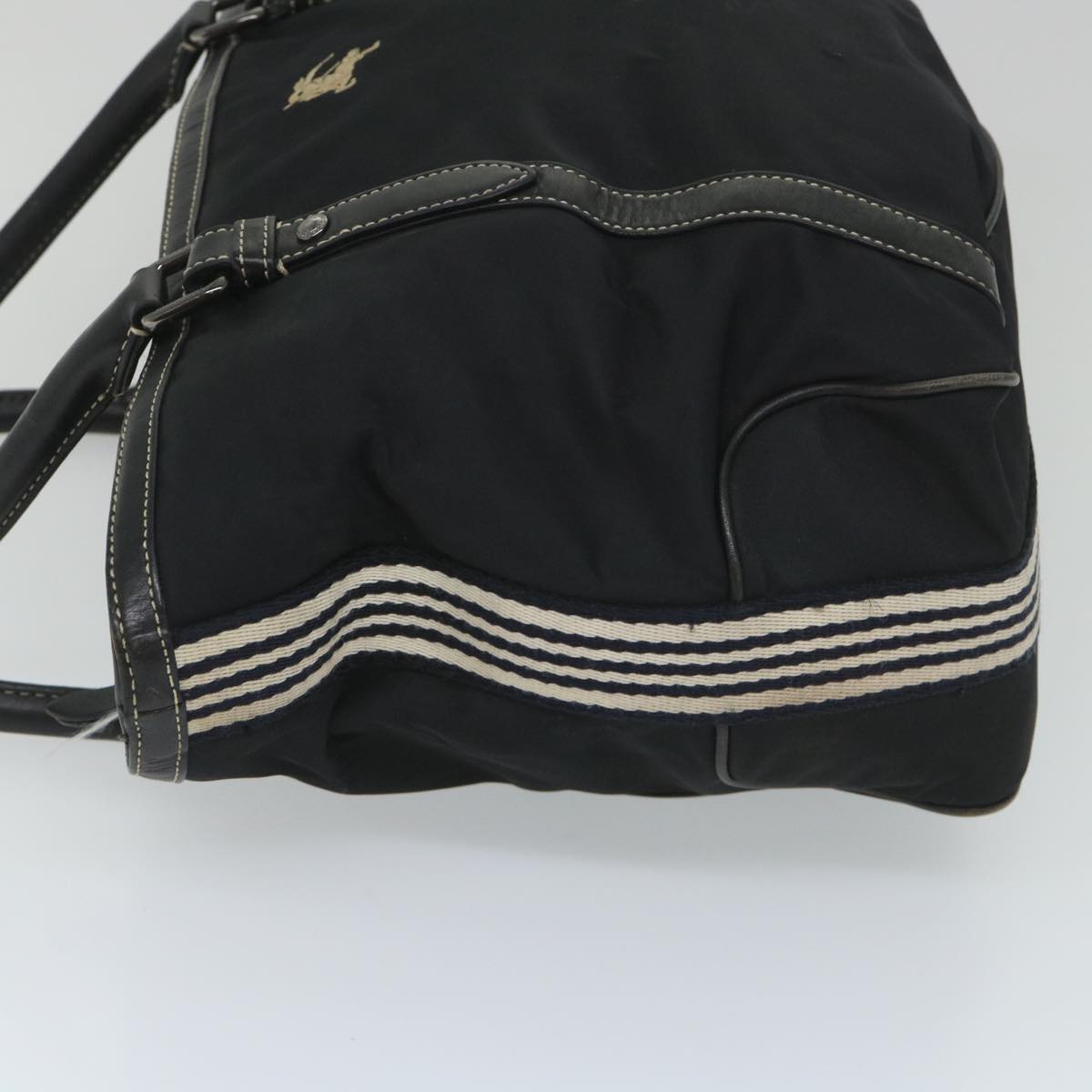 Burberry Blue Label Tote Bag Nylon Black Auth 56630
