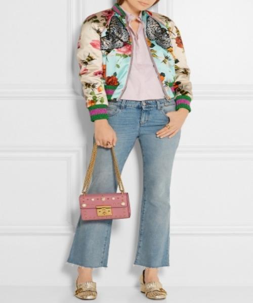 Gucci Monogram Chain Leather Crossbody