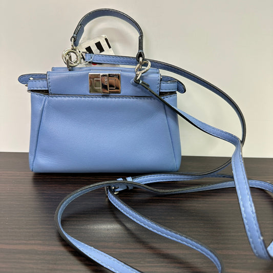 Fendi | Bags | Fendi Peekaboo Bag Leather Micro Blue LB119504