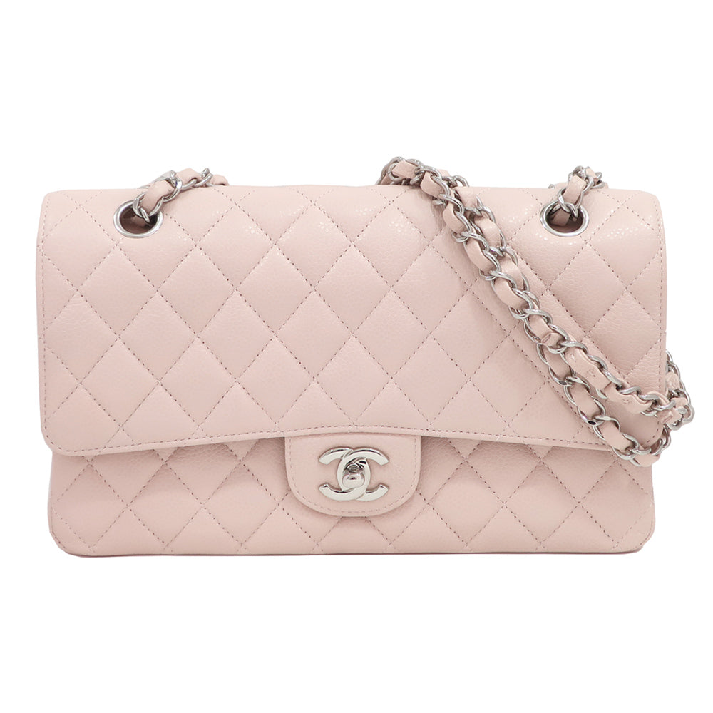 Chanel Bag Matrasse 25 A01112 Chain Shoulder CC Mark W Flap Caviar S Pink SV G Women 19th 8 digit Card Bag