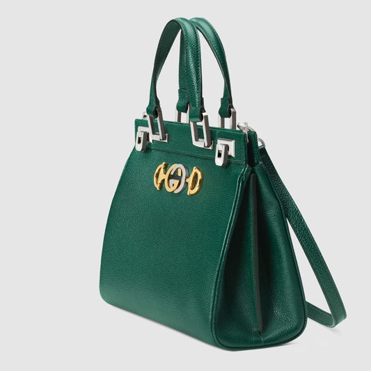 Gucci Monogram Leather Top Handle Crossbody