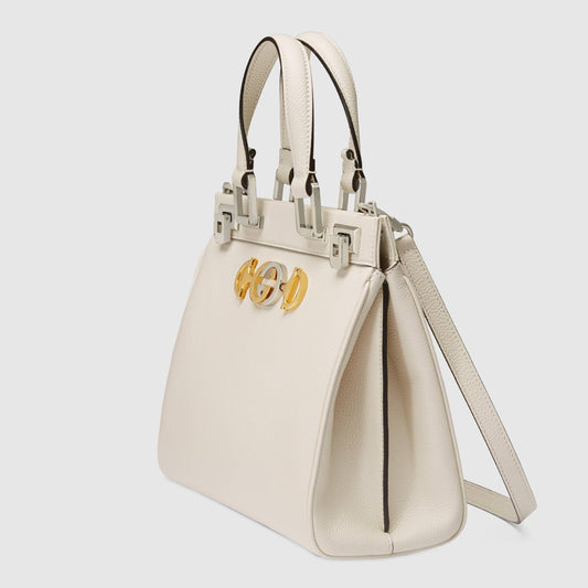 Gucci Monogram Leather Top Handle Crossbody