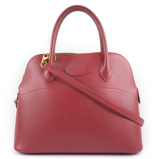 HERMES Handbag Courchevel Red Bored 31 Women