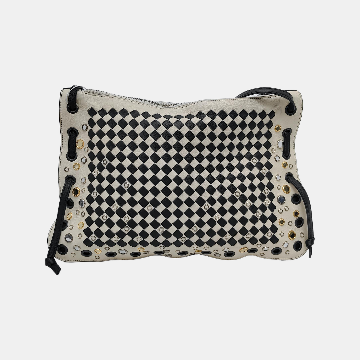 Bottega Veneta Intrecciato Check Palio Crossbody Bag 2018