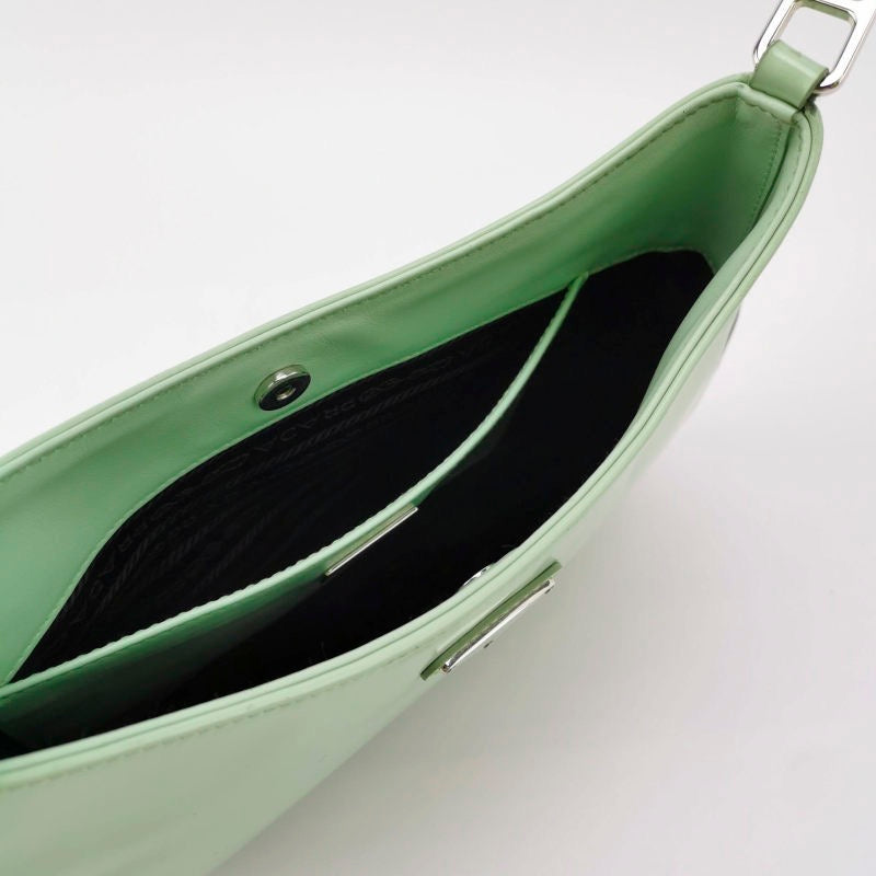 Prada Cleo Green Smooth Leather Shoulder Bag - Style 2