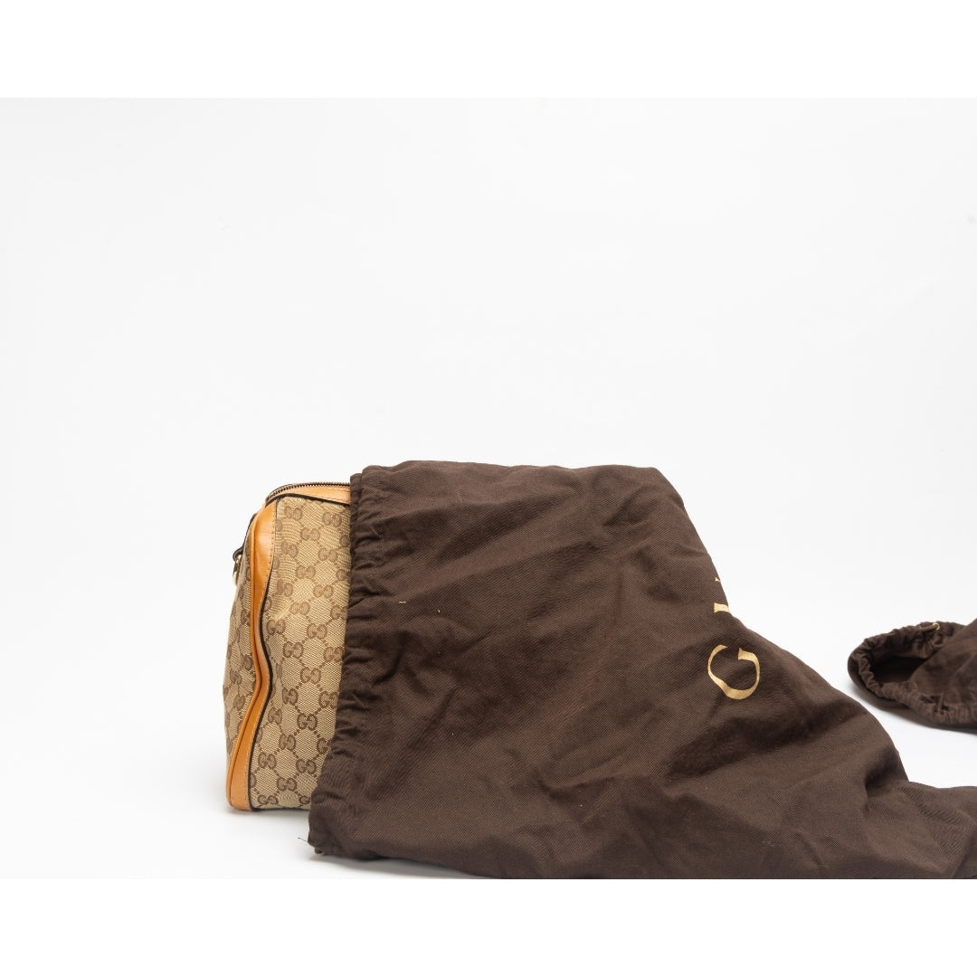 Gucci Leather Canvas Handbag