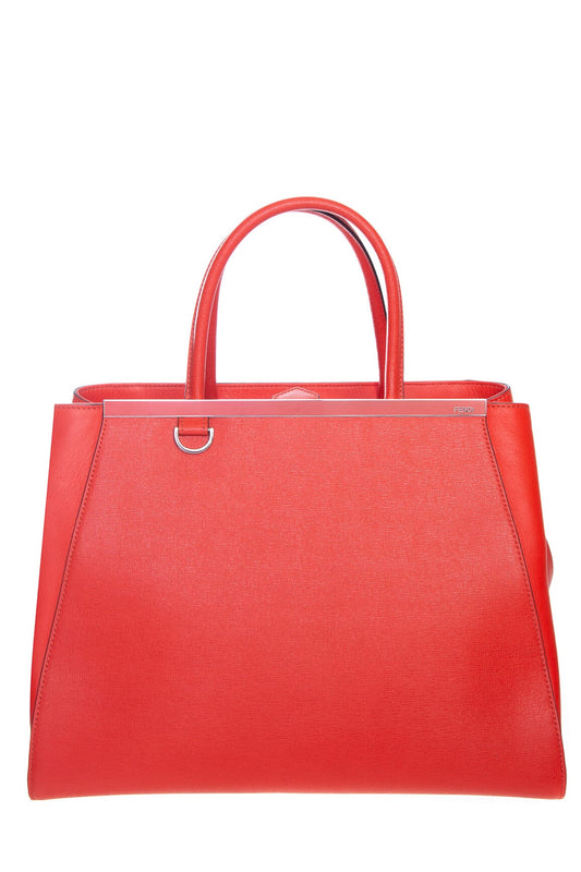 Fendi Coral Leather 2Jours Handbag