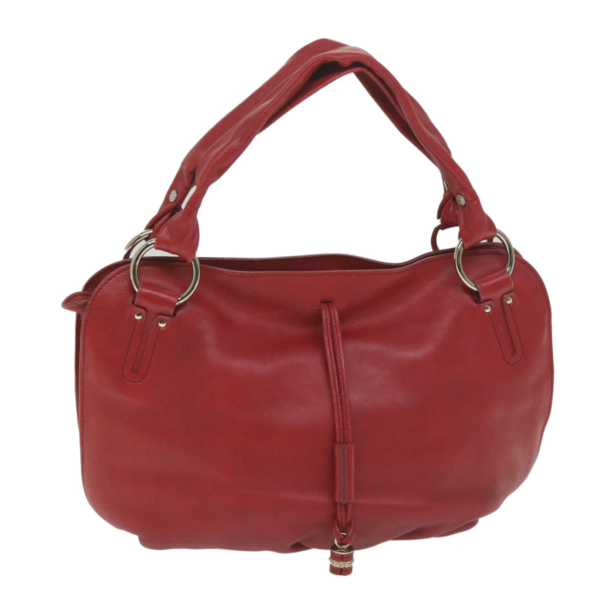 Luxury CELINE Shoulder Bag Leather Red 58409