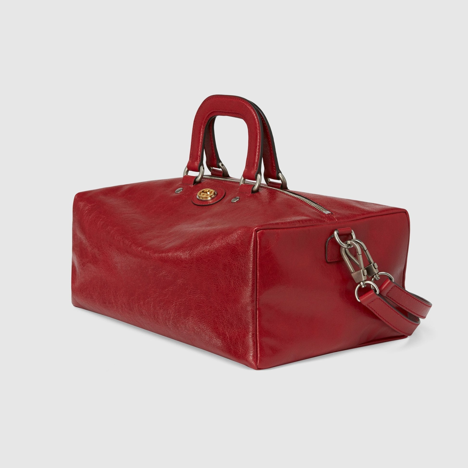 Gucci Monogram Leather Top Handle Tote