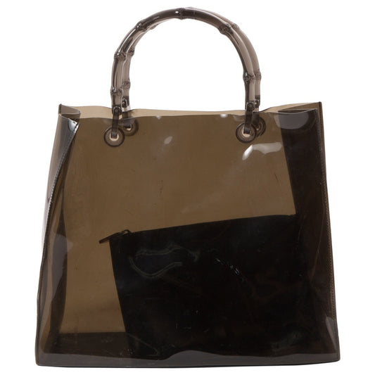 Gucci anthracite plastic handbag