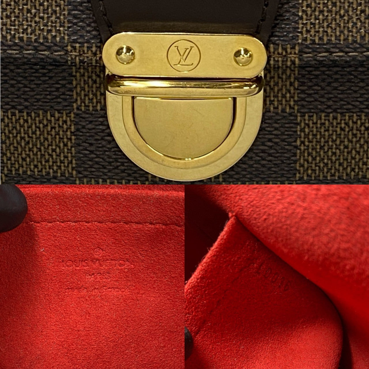 LOUIS VUITTON Shoulder Bag leather Brown Damier Ravello PM
