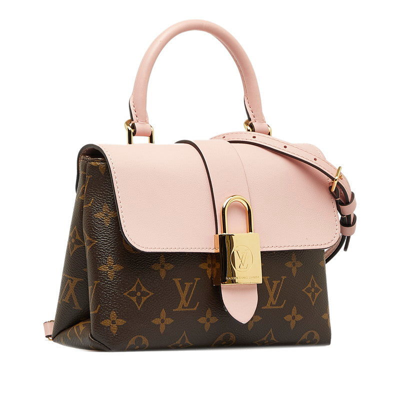 Louis Vuitton Monogram Rocky BB Handbag Shell Bag 2WAY M44080 Brown Pink PVC Leather Louis Vuitton
