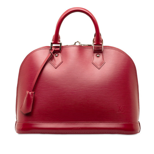 Louis Vuitton Epi Alma Handbag M40490 Fuschia Wine Red Leather Louis Vuitton