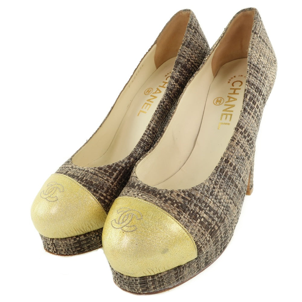 Chanel Patent Leather Jute High Heels Classic Flap Tote