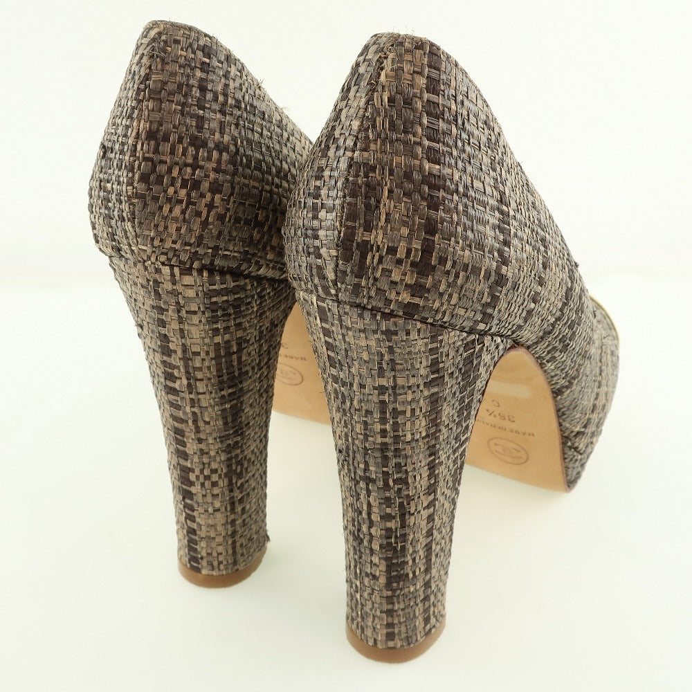 Chanel Patent Leather Jute High Heels Classic Flap Tote