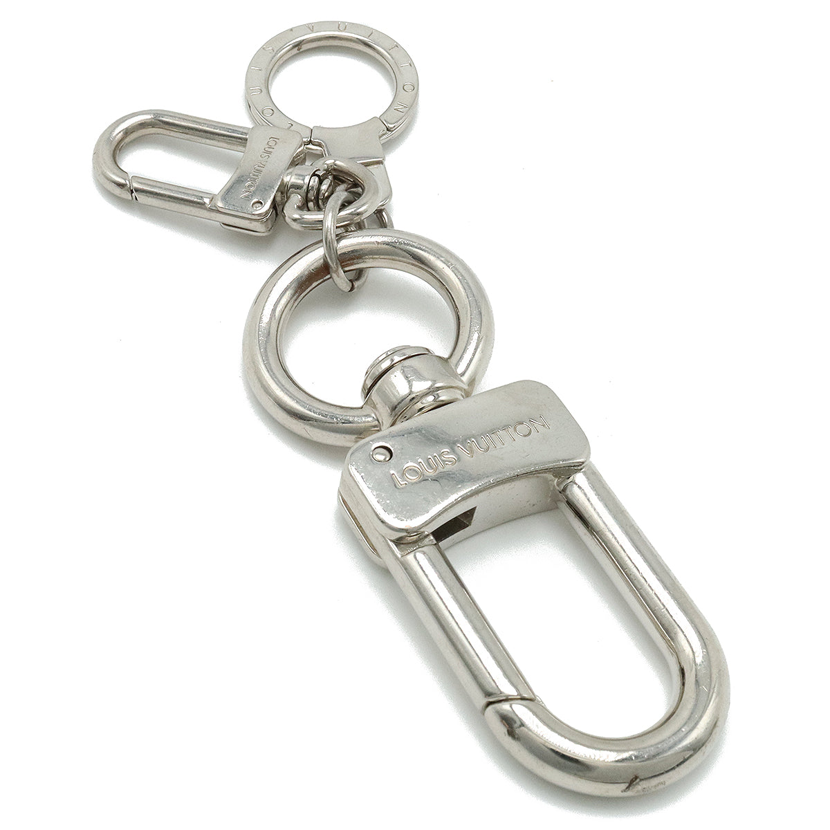 Louis vuitton Anocle Muscotton XL Keyholder Keyling Charm Metal Silver Colour M65769