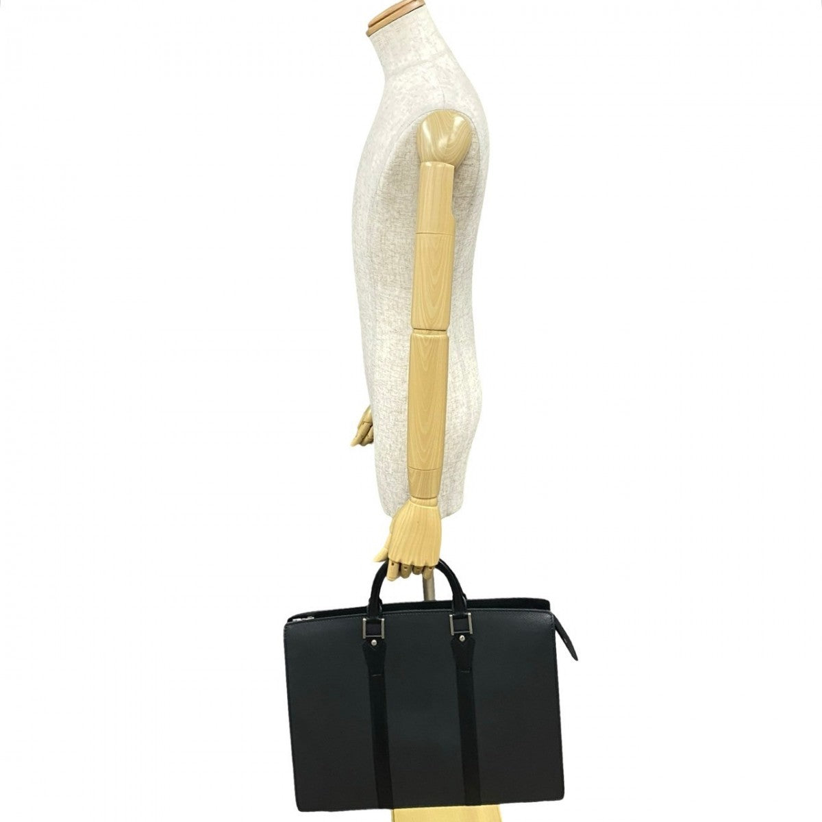 LOUIS VUITTON Business bag Taiga black Taiga Porto Documan Rozan mens
