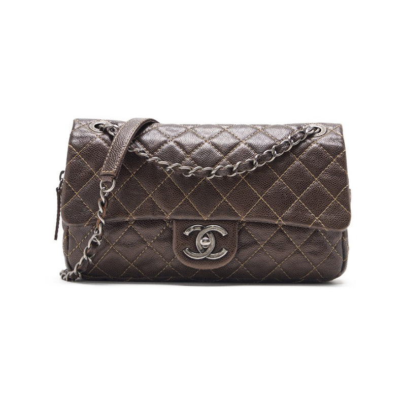 CHANEL CHANEL Matrasse Chain Shoulder Caviar S Brown (Silver G ) Shoulder Bag Mini Shoulder Bag  Shoulder Bag Hybrid ? Ship? Honeymoon Online