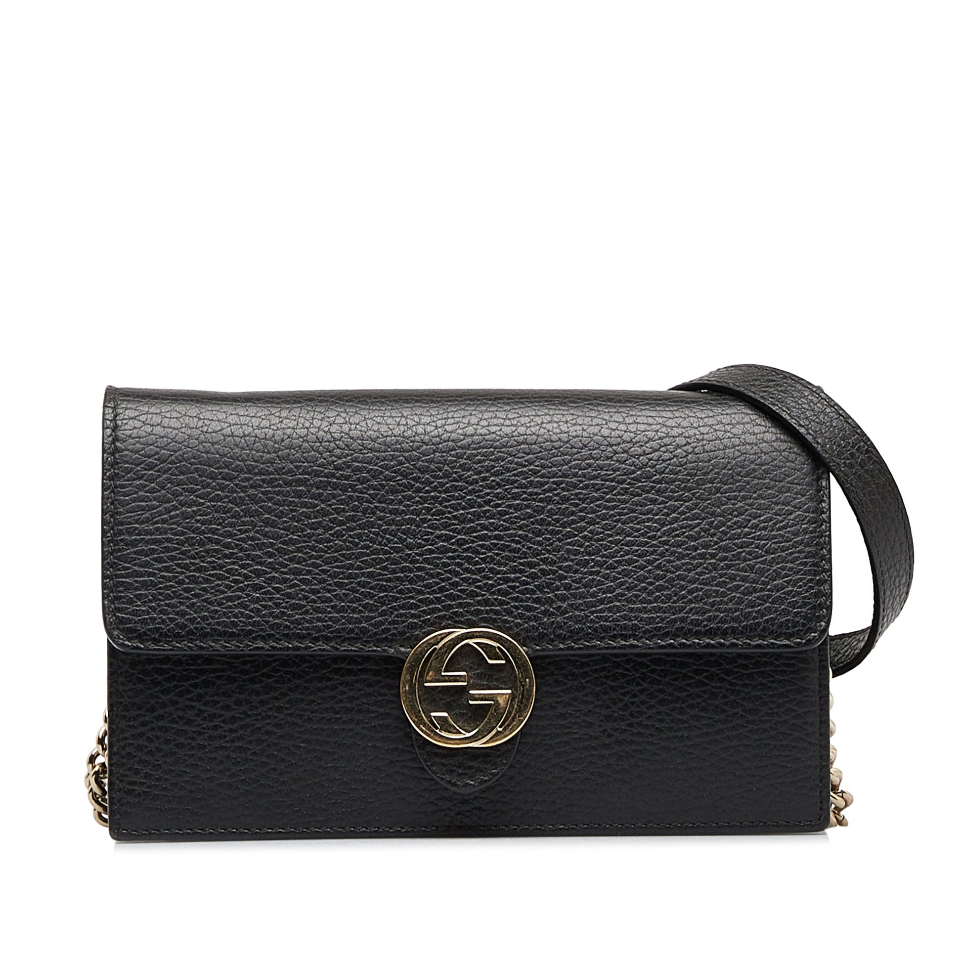 Gucci Interlocking G Leather Chain Crossbody Style 1