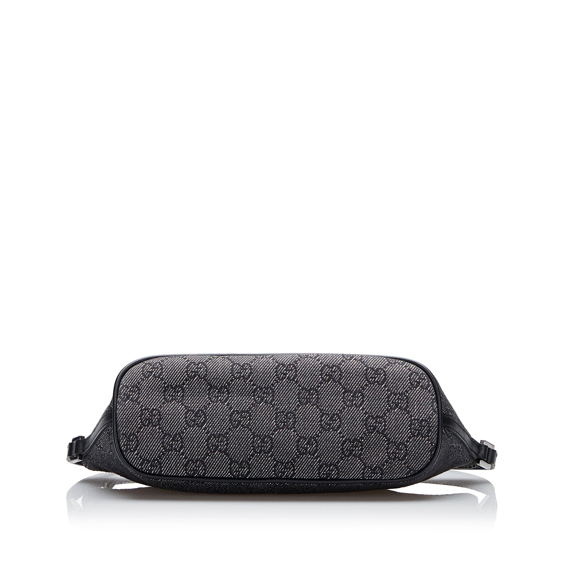 Gucci Leather Canvas Shoulder Bag Style 37