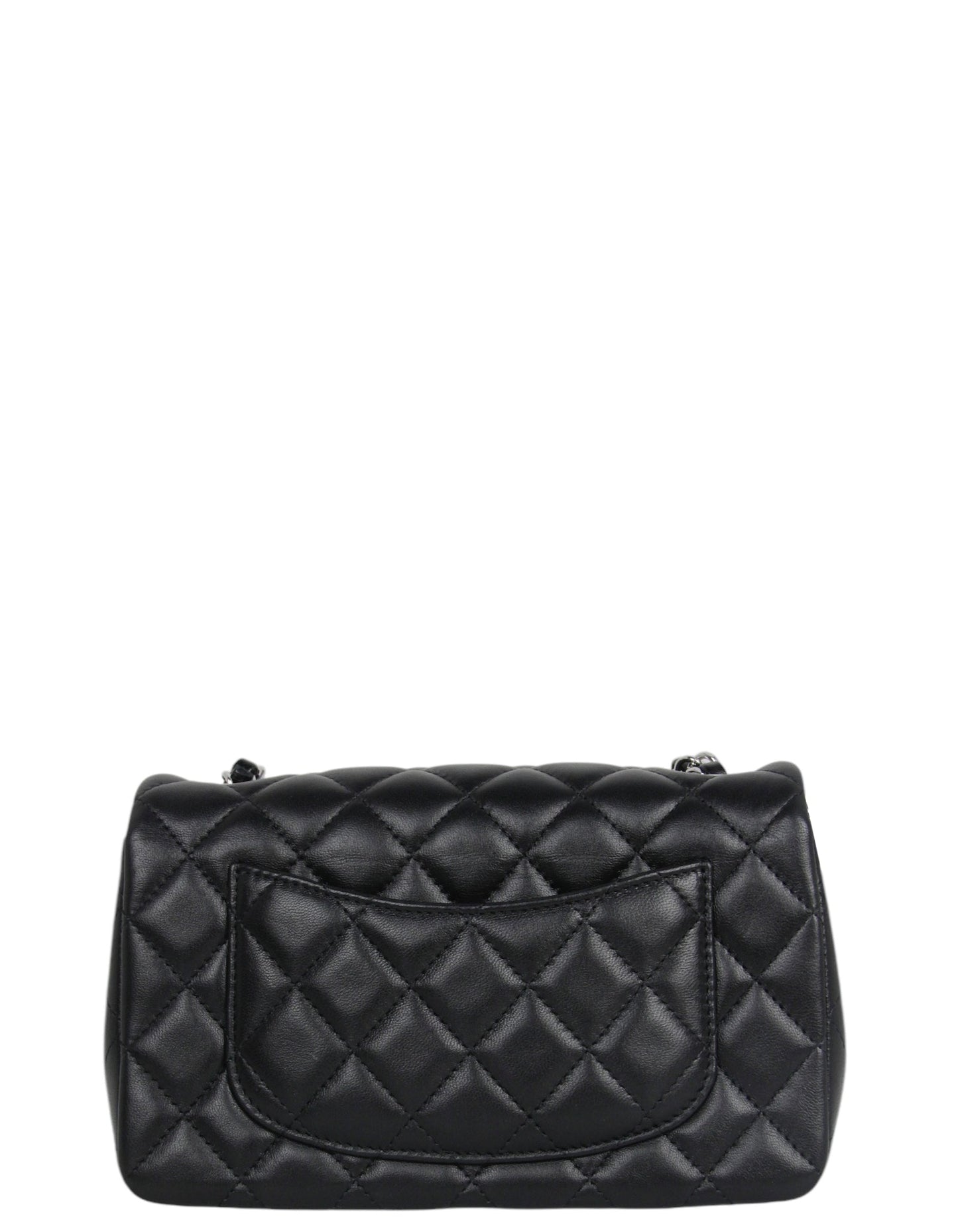 Chanel Black Lambskin Rectangular Mini Flap Bag