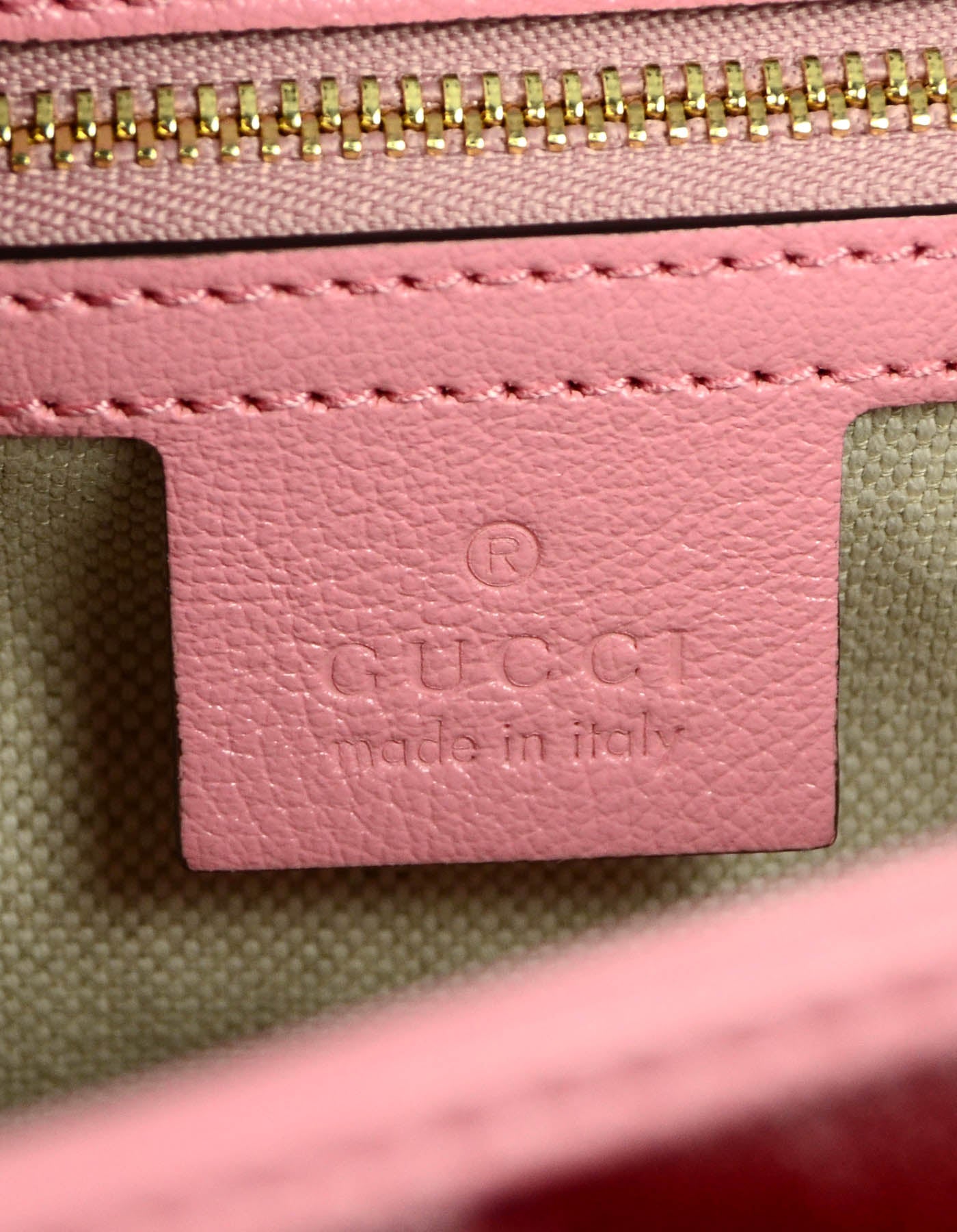 Gucci 2021 Red & Pink Leather GG Marmont Small Flap Shoulder Bag