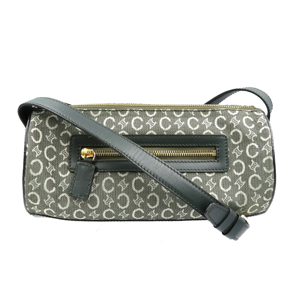 CELINE Shoulder Bag Canvas, Leather olive Women