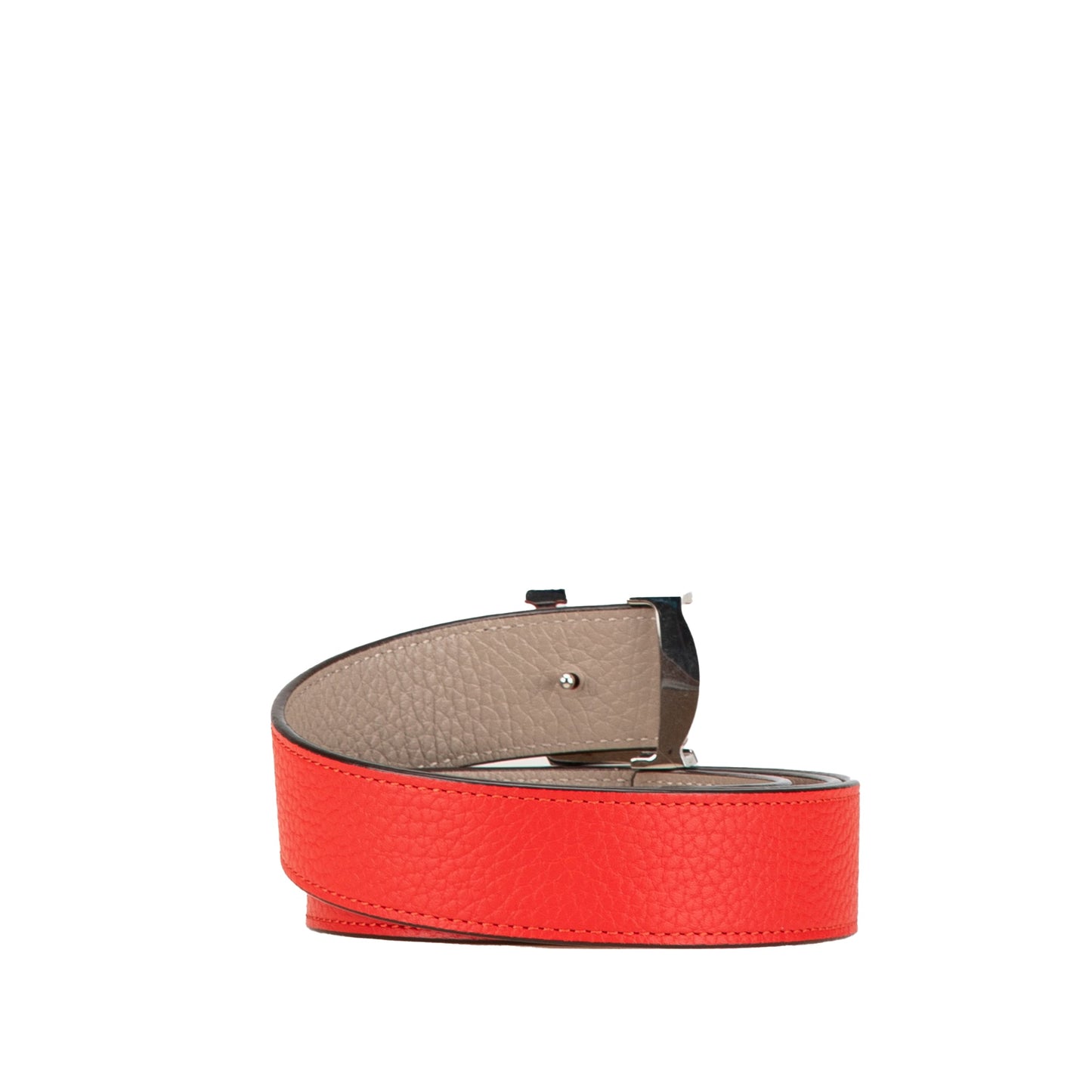 Red Louis Vuitton Taurillon LV Initiales Belt
