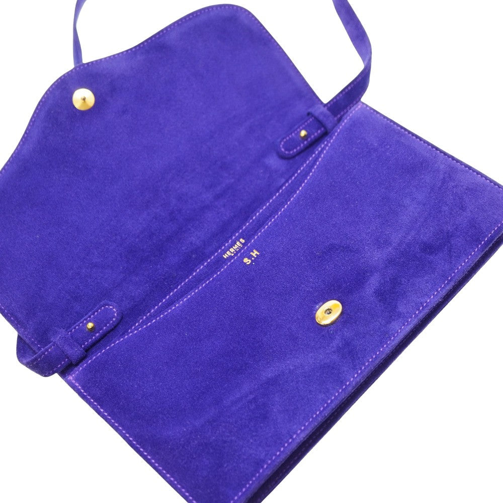 HERMES Shoulder Bag Doblis purple Shoulder Clutch Bag