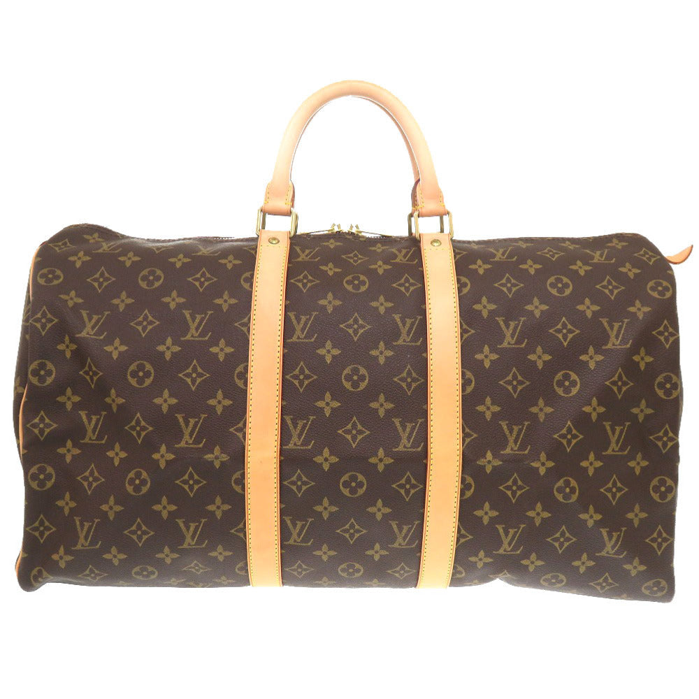 LOUIS VUITTON Boston Duffel bag Monogram canvas Brown Monogram Keepall 50 mens