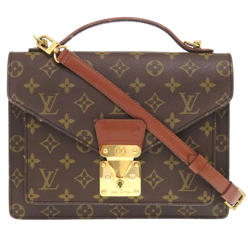 LOUIS VUITTON Handbag Monogram canvas Brown Monogram Monceau mens(Unisex)