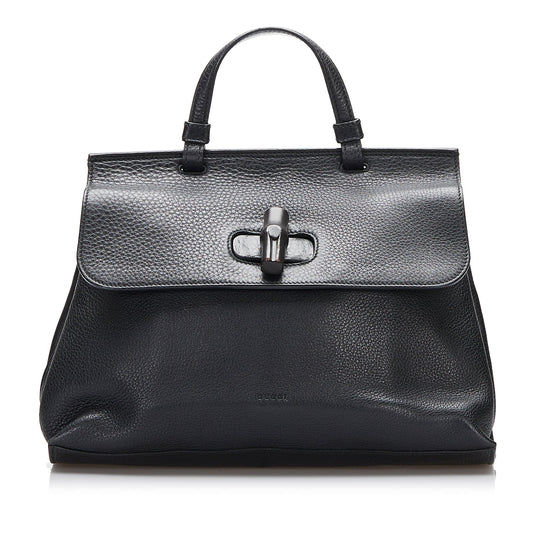 Gucci Twist Leather Top Handle Handbag