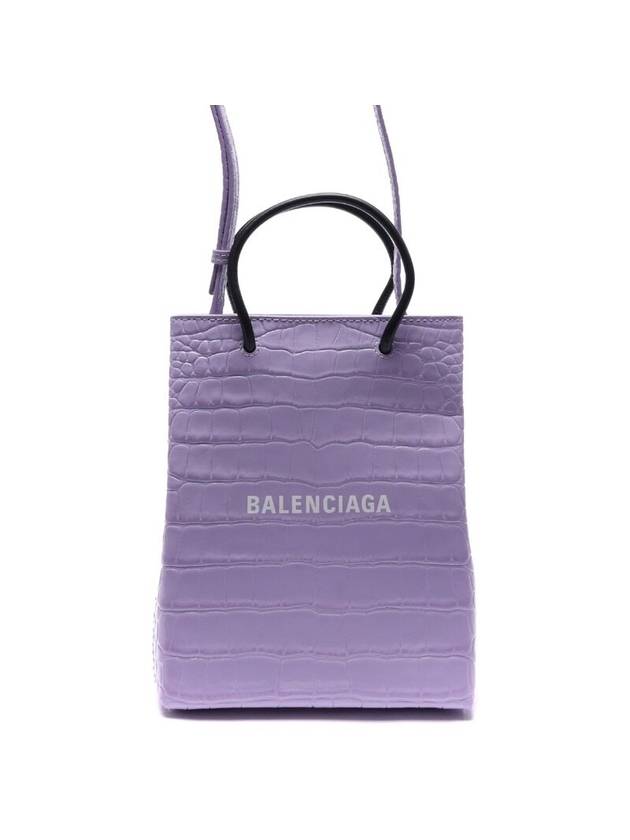 Luxury Balenciaga Trending 2026 WoMen's Crocodile Print Shopping Tote Bag Purple