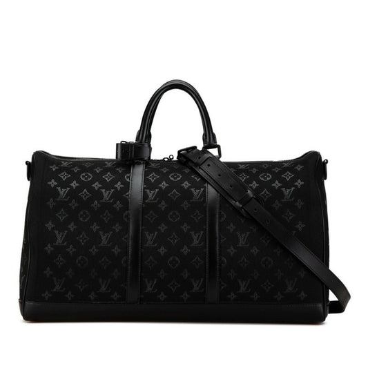 Louis Vuitton Canvas Leather Boston Bag Shoulder Bag