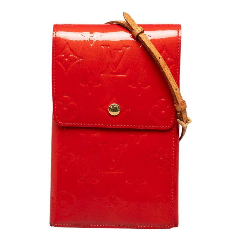 Louis vuitton Verney M91153 Double Folded Wallet Patent Leather Red