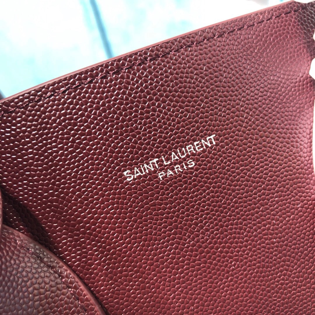 Yves Saint Laurent Sac De Jour Small Burgundy Luxury Handbag