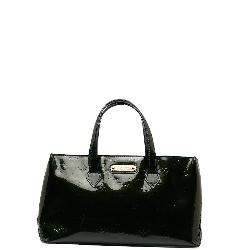 Louis Vuitton Monogram Vernis Wilshere PM Handbag M93684 Blue Green Patent Leather Louis Vuitton